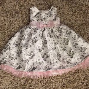 Beautiful White, Grey and Pink Girls Dress